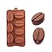 3 Pack X Coffee Bean Shape Ice Cube Chocolate Fondant Soap Tray Mold Silicone