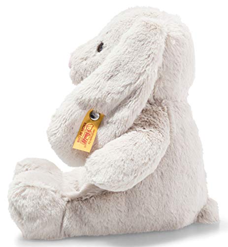 Steiff Hoppie Hase mit Schlappohren 28 cm hellgrau, Plüschtier, Soft Cuddly Friends, flauschiges Stofftier zum Kuscheln und Spielen, Kuscheltier für Mädchen und Jungen, waschmaschinenfest – Bild 3