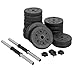 Yaheetech 66 Lb Dumbbell Set 16 Adjustable Weight Plates & 2 Olympic Dumbbell Handles for Home/Cap Gym Bodybuilding Workout Training