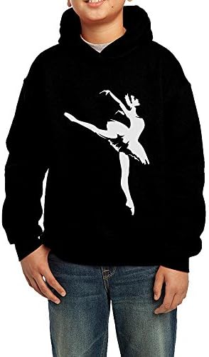 Hoodstyle Hoodie For Boys And Girls Youth Sweatshirt Ballet Dancer Black