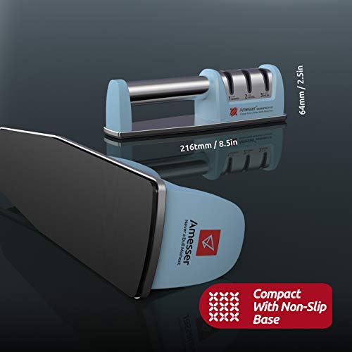 Amesser Knife Sharpener Diamond Wheel Quickly Sharpen, Honing, Polish