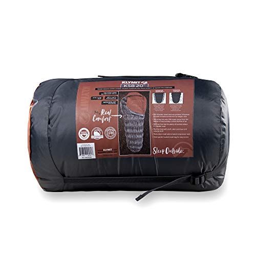 Klymit KSB Lightweight Mummy Sleeping Bag, 20°F Sleeping Bag For