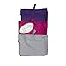 Frenchie Mini Couture Adult Waterproof Coverall Bib with Carrying Case, 3-pk: Purple, Raspberry, Light Grey