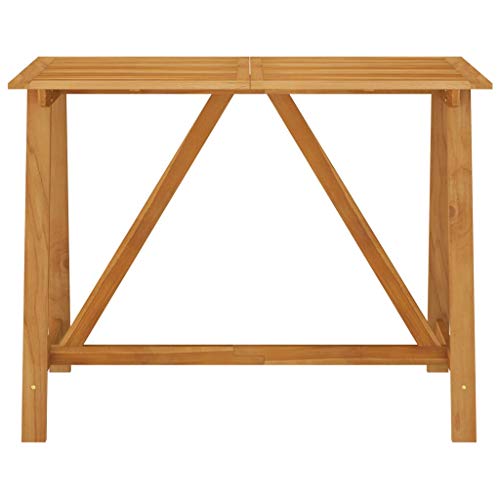 vidaXL Akazienholz Massiv Garten Stehtisch Bistrotisch Bartisch Gartentisch Partytisch Esstisch Holztisch Tisch Innen Außen 140x70x104cm – Bild 3