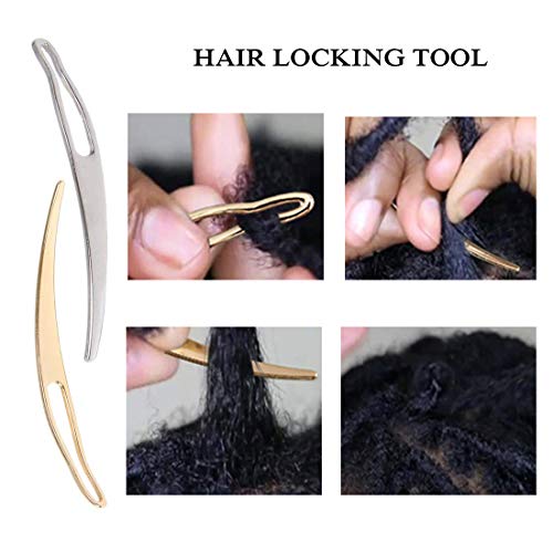 DANIVE Dreadlock Crochet Hooks Dreadlocks Tool Set, Latch Hook Crochet Needle Set for Braid