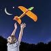 Glider Airplane Model Jet Kit, 2 Pack LED Light Up Glider Airplanes Toys for Kids, Manual Throwing Foam Glider Plane for Boys Girls Outdoor Sport Game Flying Toys Gifts for Kids Outdoor Plane