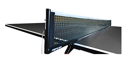 MightySpin Premium Ping Pong Net - Fast and Easy Assemble | Your Accessory for All Game Levels | 72" Replacement Clip Post Set - Portable Table Tennis Net | For Indoor Outdoor (Net + Paddle Cleaner)