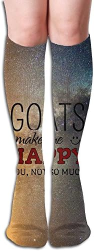 GYANG Thigh High Socks Goats Make Me Happy Women's Over The Knee High Leg Wamers Girls Winter Warm Crochet Stockings