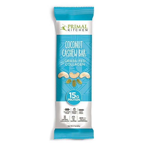 image for Primal Kitchen - Coconut Cashew Collagen Protein Bars, 15 Grams of Pro