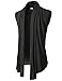 H2H Men's Shawl Collar Sleeveless Cardigan with No Button Charcoal US 2XL/Asia 3XL (KMOCASL01)