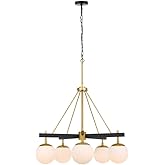 Varaluz Allie 5-Lt Chandelier - Black/Satin Brass