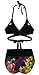 Niveltm Women's Sexy High Waist Bandage Bikini Set Beachwear Swimsuit Flower