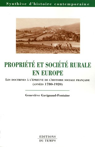 Propriété et société rurale en Europe