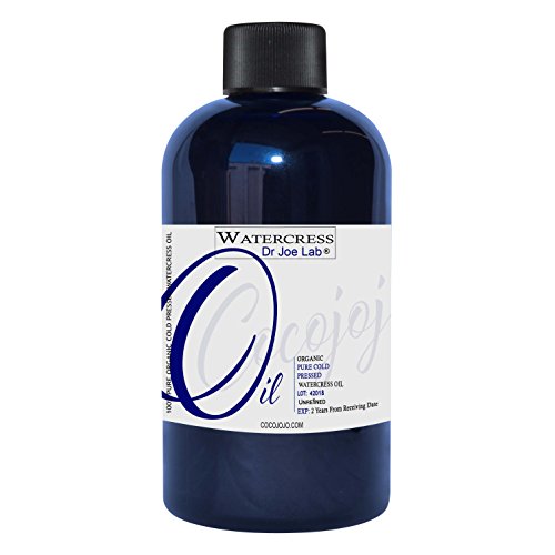 Watercress Seed Oil - Arugula Oil - 8 oz 100% Pure Natural Cold Pressed Unrefined Extra Virgin - Therapeutic Grade A for Hair Skin Body Nail and Beard
