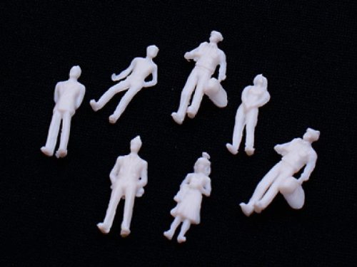 200PCS Weiß / Hellgrau Modellbahn Personen Figuren Gradeinteilung TT – Bild 8