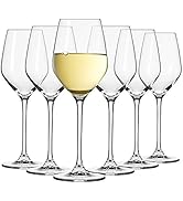Krosno White Wine Glasses | Set of 6 | 200 ML | Splendour Collection | Perfect for Home, Restaura...