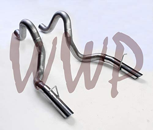 3.00" Stainless Steel SS409 Dual Exhaust Tailpipes Kit With Polished SS Tips FOR 1987-1993 Ford Mustang LX 5.0L V8 & 1986 Ford Mustang GT 5.0L V8