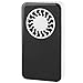 WoneNice Mini Usb Bladeless Fan Rechargeable Ultra-thin Handheld Air Conditioning Fan, Battery Operated Summer Personal Pocket Fan, Black