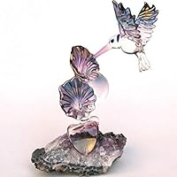 Hummingbird Figurine Hand Blown Glass Sculpture