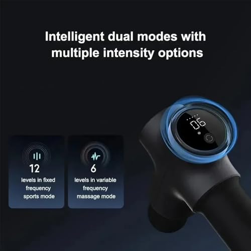 Xiaomi Mijia Fascia Gun Pro | Deep Tissue Muscle Massager | 12 Levels Adjustable | LED Display | Type-C Charging | EU Plug | Portable Quiet Massage Gun for Home Gym Office