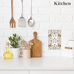Cuitxrac Cats Birds Floral Outlet Covers Retro