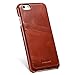 iPhone 6s/6 Case, Benuo [Card Slot Vintage Series] [Genuine Leather] Slim Corrected Grain Leather Case [2 Card Slots], Leather Case Back Cover [Business Style] for iPhone 6/6s 4.7 inch (Brown)