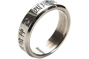 OfficialOtaku TYO Tokyo Tokyu Ghoul Titanium Steel Cosplay Finger Ring - Silver/Metal (0.3 oz), One Size, Metal, No Gemstone