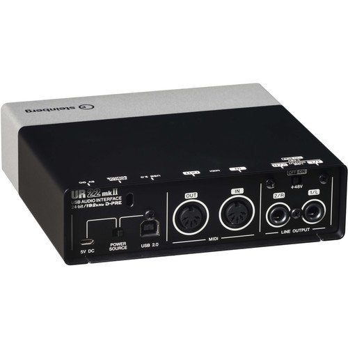 Steinberg UR22mkII USB 2.0 Audio Interface with Dual Microphone Preamps with R100 Stereo Headphones (Black) - Thumbnail 4