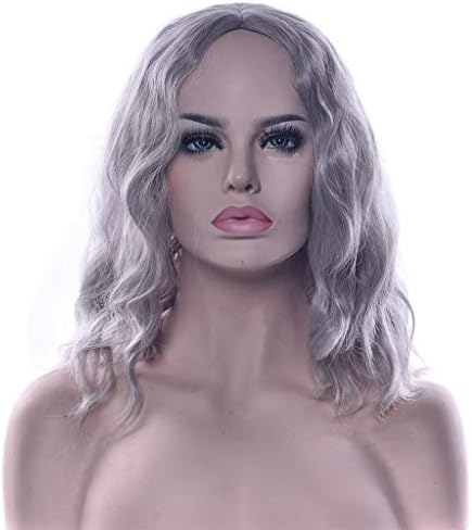 AJZXHEEuropean and American fashion wig Wig women's fashion black widow Natasha with wig 8 colors (color : Grandma ash)