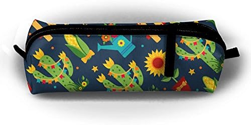 Catus In Garden Cool Pencil Case, Portable Capacity Cute Watercolor Pen Bag Cosmetic Stationery Pouch Organizer For Kids In School
