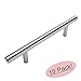 Cosmas 404-030SS True Solid Stainless Steel Construction 3/8 Inch Slim Line Euro Style Cabinet Hardware Bar Handle Pull - 3" Hole Centers - 10 Pack