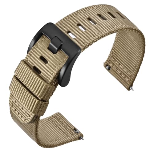 ANNEFIT Quick Release Watch Bands, Military Nylon Watch Strap for Men, Multiple Colors & Width (18mm, 19mm, 20mm, 22mm, 24mm)