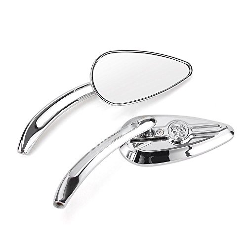 image for Saihisday 8mm / 10mm Motorcycle Rearview Side Mirror for Harley Davids
