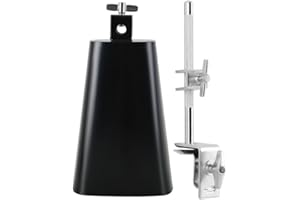 Eastrock Cowbell Clamp, Holder Percussion Accessory, Adjustable Standard Drum Mount for Bass Drum Hoop Up or Down