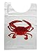 Black Cat Avenue Adult Tie Back Disposable Crab Plastic Bibs, 50 Count