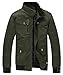 wantdo Men's Military Cotton Stand Collar Windbreaker Jacket Small Army Green2
