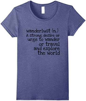 Womens Wanderlust Travel Yogi Yoga World Hippie Gypsy T-shirt Small Heather Blue