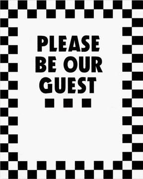 Black Check Invitations 8/pkg