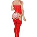 Red QueensHot Sexy Sheer Lingerie Babydoll Suspender Corset Nightie Leotard Body Suit Stocking