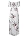 Leadingstar Women Summer Vintage Floral Print Strapless Beach Split Casual Dress