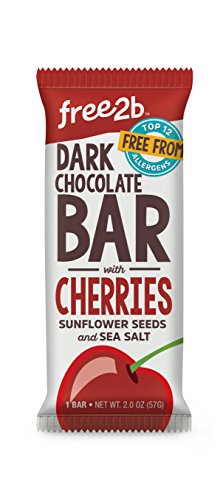 Free2b Foods Dark Chocolate Sunflower Seed & Cherries Bar Gluten-Free, Dairy-Free, Nut-Free and Soy-Free - 2 Oz. (Pack of 10) - Thumbnail 2