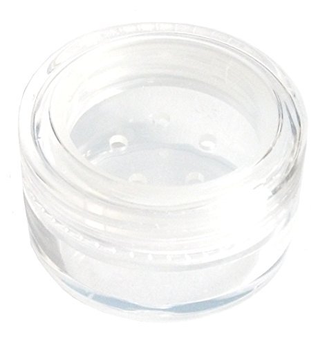 5mL Clear Thick Wall Empty Small Plastic Sifter JAR for Makeup/Balm/Glitter (10 Sifter Jars)