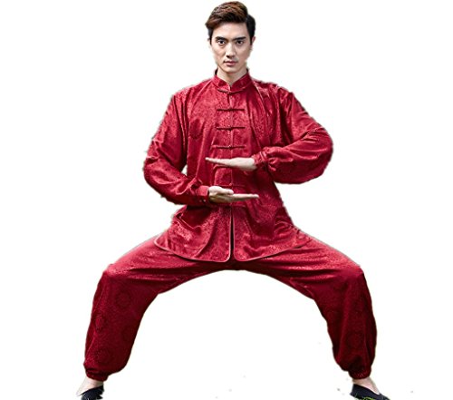 Shanghai Story Martial Arts Men's Tai Chi Uniform Silk Kung Fu Suit M 09