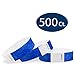 500 WristCo Marine Blue Tyvek Wristbands for Events - Comfortable Tear Resistant Paper Bracelets ID Wrist Bands for Concerts Festivals Admission Party Identification