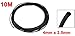uxcell Pneumatic Hose 4mm x 2.5mm Polyurethane PU Air Hose Pipe Tube 10M Black