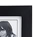 Malden 673-35SD Double 3.5x5 Picture Frame - Wide Real Wood Molding, Real Glass - Black