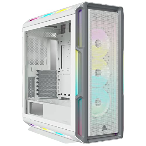 Gabinete Gamer Corsair iCUE 5000T RGB, Mid Tower, ATX, Lateral em Vidro Temperado, Branco - CC-9011231-WW