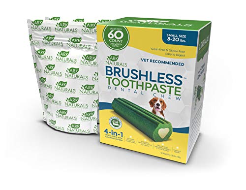 ARK NATURALS Brushless Toothpaste, Dog Dental Chews for Small Breeds, Vet Recommended for Plaque, Bacteria & Tartar Control