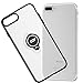 iPhone 8 Plus Case, iPhone 7 Plus Semi-Transparent Clear Case with Ring Holder Kickstand Built-in Metal Sheet Work with Magnetic Car Mount Ultra-Slim Cover Case for iPhone 8 Plus 5.5 inch - Clear