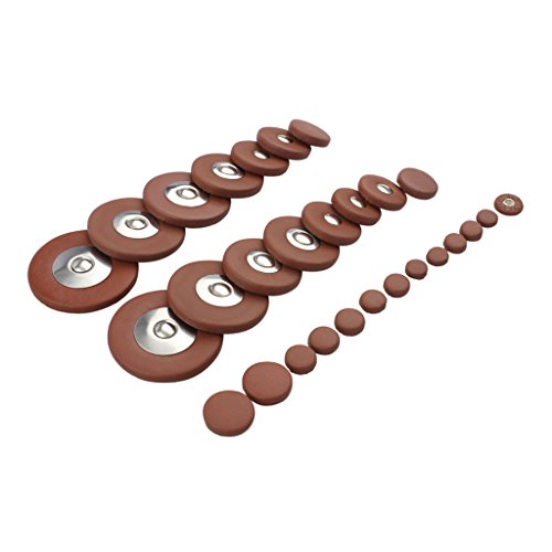 Yuuups 28pcs/set Leather Pads Replacement For Soprano Saxophone Parts Accessories - Thumbnail 3
